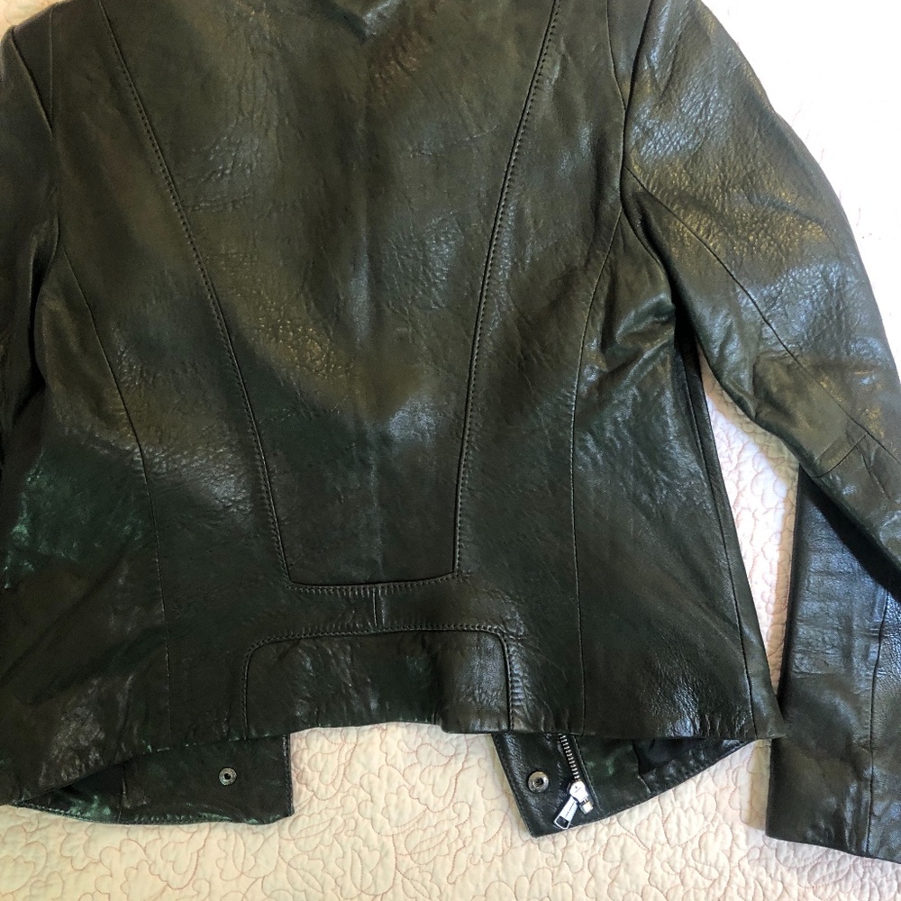 Green Leather Jacket - image 3